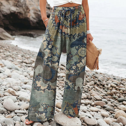 Boho Botanical Sophie Laurie Women's Wide-Leg Pants
