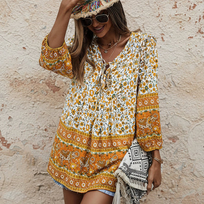 Bohemian Floral Sophie Laurie Printed Summer Top