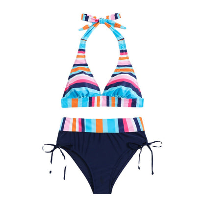 Striped High Waist Bikini by Sophie Laurie