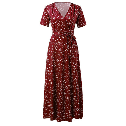 Floral Print Sophie Laurie Short Sleeve Maxi Dress