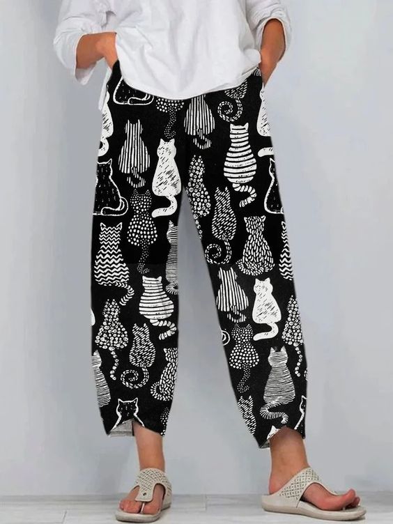 Artful Linen Sophie Laurie 3D Pattern Pants