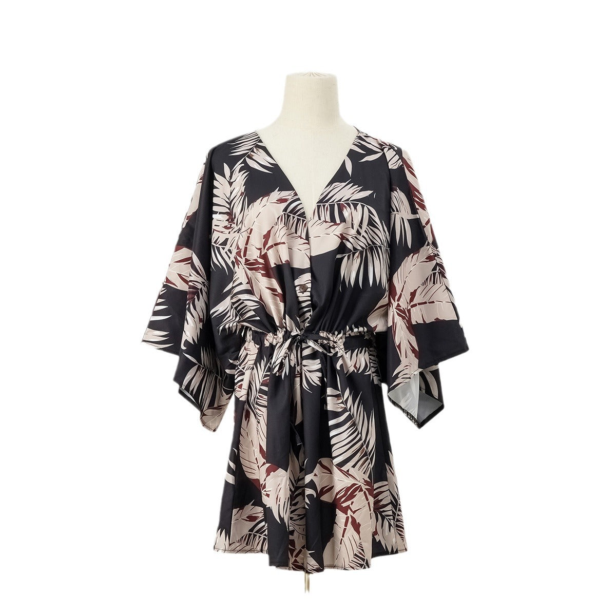 Leaf Print Summer Dress by Sophie Laurie