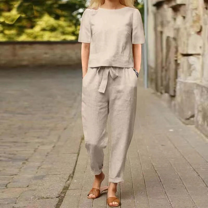 Vintage Linen Set by Sophie Laurie - Summer Capri Outfit