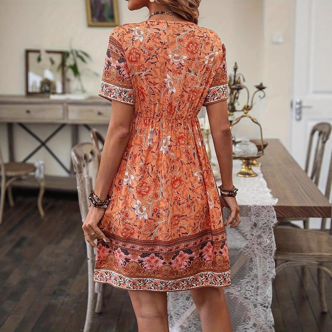 Boho Floral Sophie Laurie Summer A-Line Dress