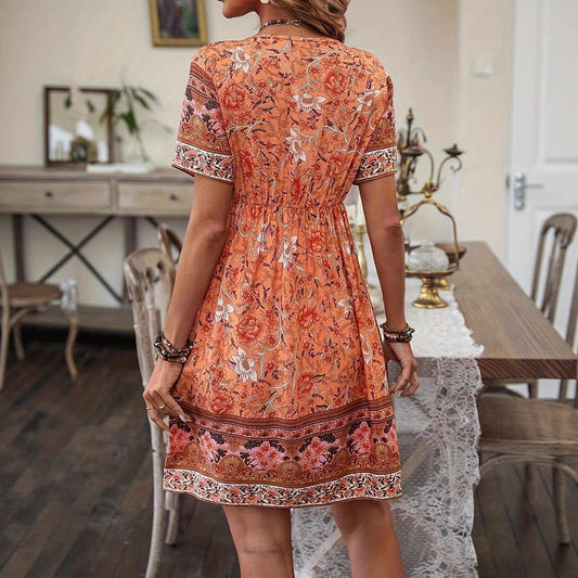 Boho Floral Sophie Laurie Summer A-Line Dress