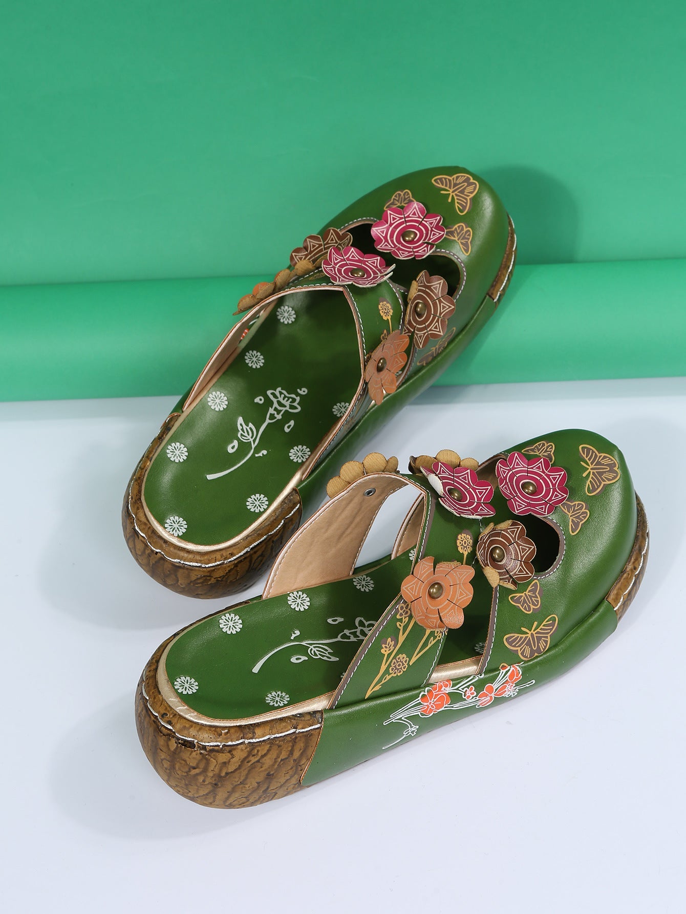 Boho Floral Sophie Laurie Round Toe Sandals