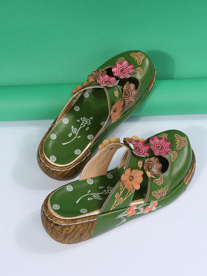 Boho Floral Sophie Laurie Round Toe Sandals