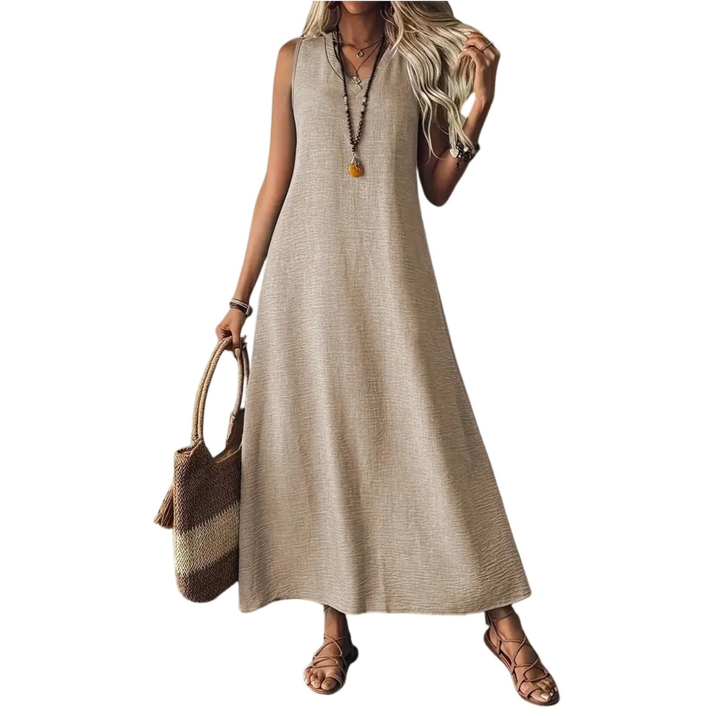 Chic Hemp Sleeveless Dress Sophie Laurie