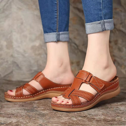 Vintage Wedge Sophie Laurie Slip-On Ladies Sandals