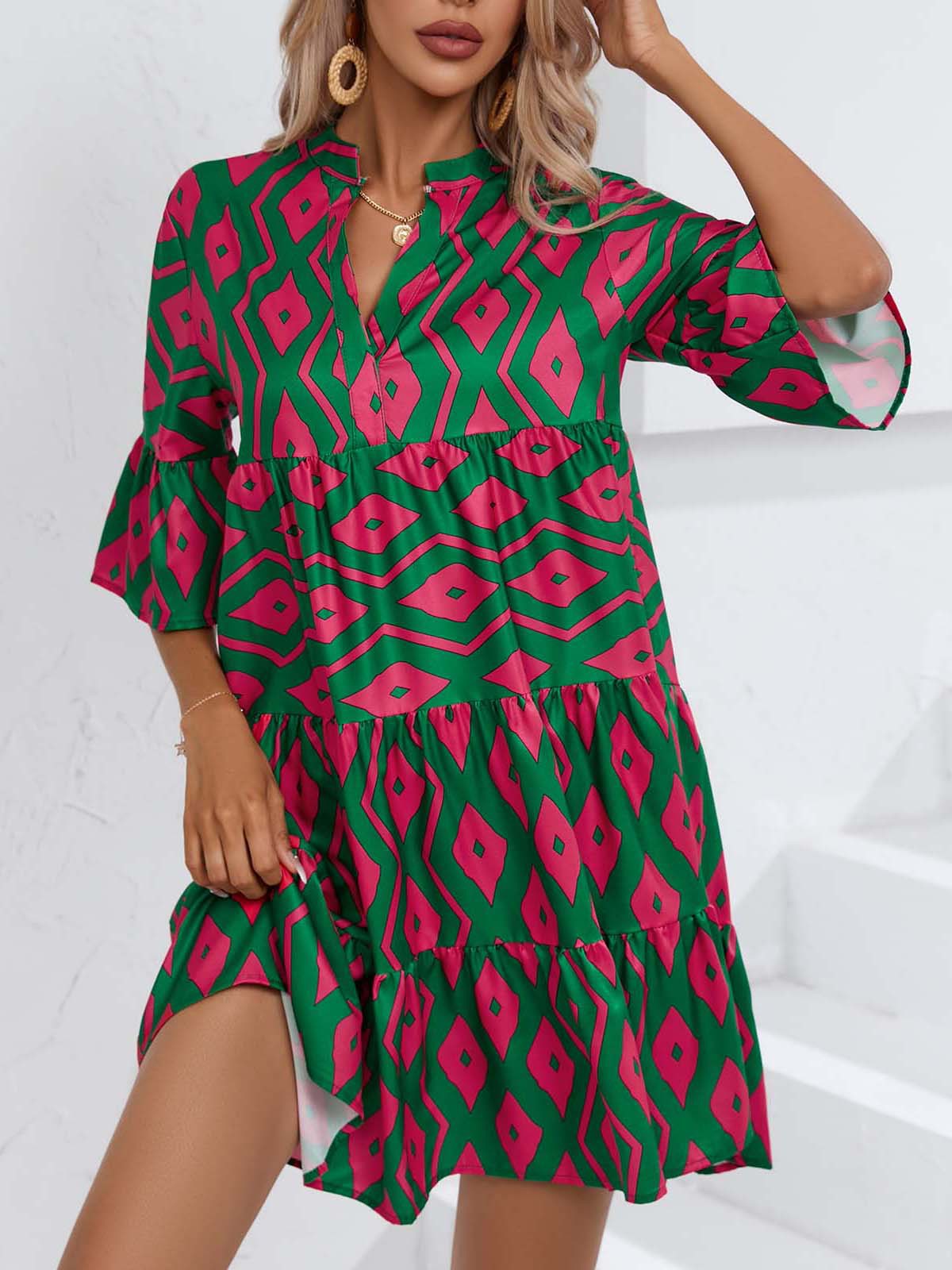 Boho V-Neck Summer Dress by Sophie Laurie
