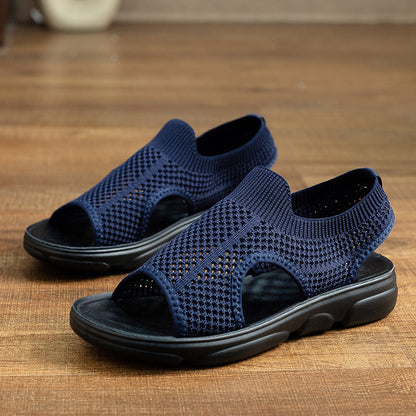 Breathable Knit Flat Sandals by Sophie Laurie