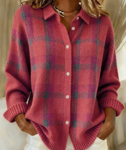 Cozy Stripe Cardigan Blouse by Sophie Laurie