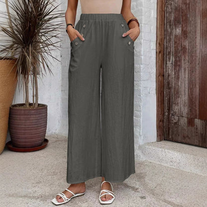 Relaxed High Waist Wide-Leg Pants by Sophie Laurie