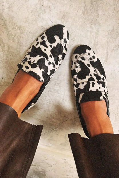 Cowprint Round-Toe Plus Shoes by Sophie Laurie