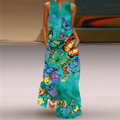 Vibrant Print Long Dress Sophie Laurie