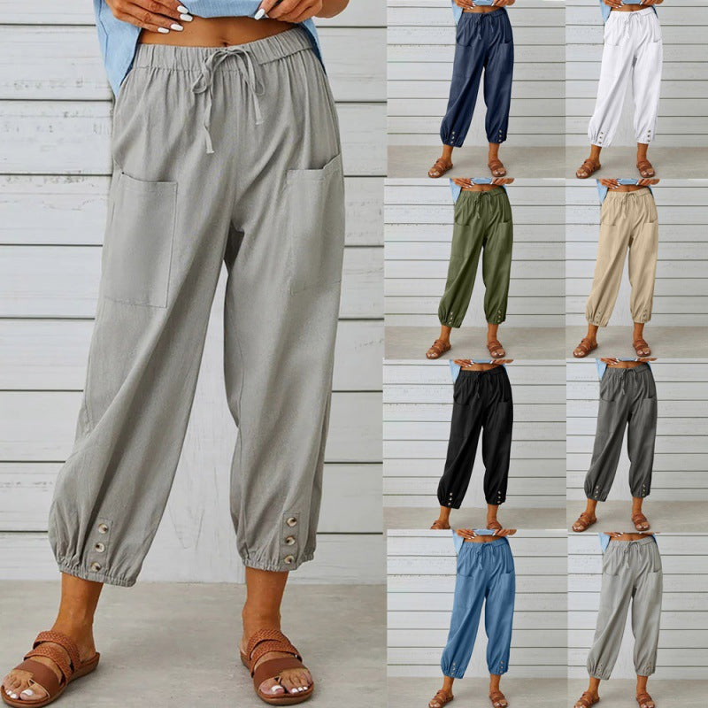 Relaxed Cotton Linen Pants Sophie Laurie