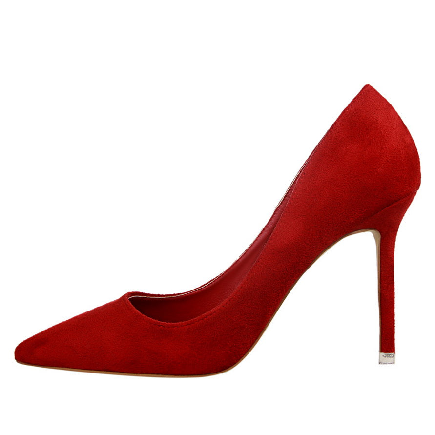 Chic Suede Pointed Heels by Sophie Laurie