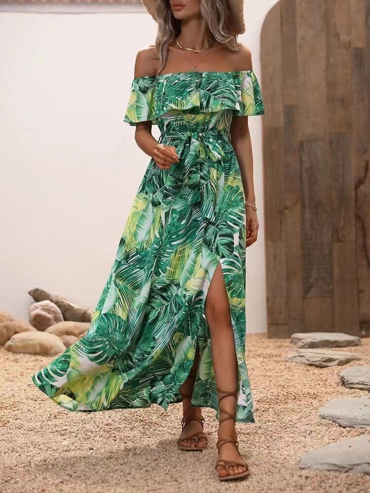 Elegant Sophie Laurie Ruffled Floral Maxi Dress