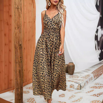 Leopard Print Sling Dress Sophie Laurie Summer Maxi