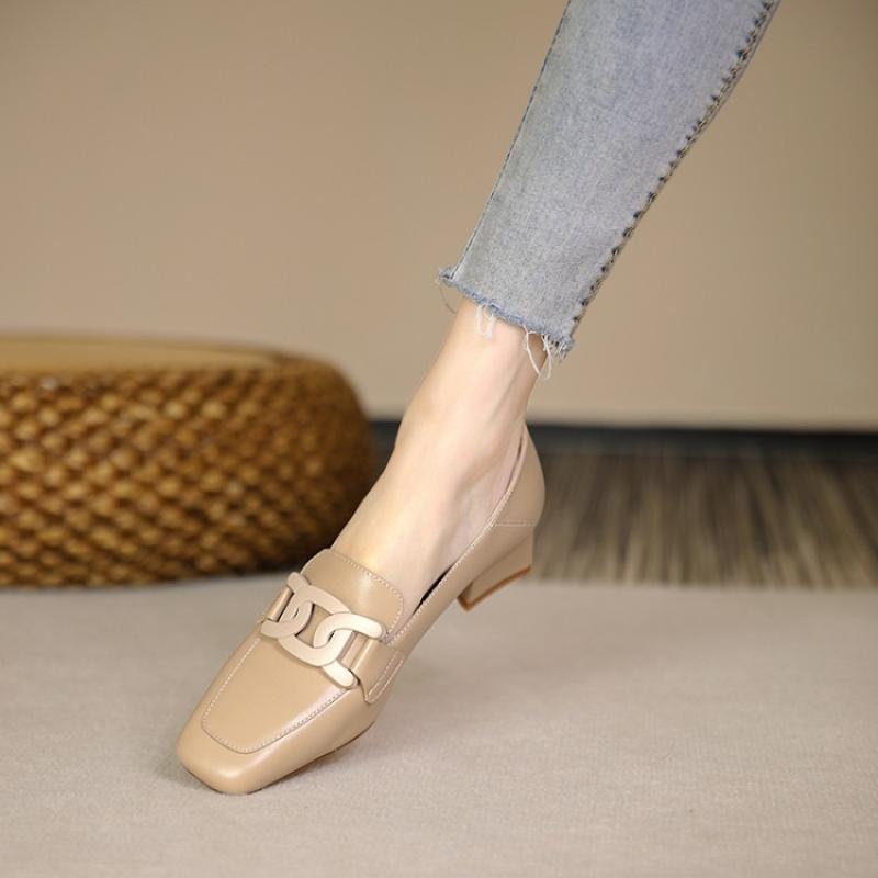 Elegant Sophie Laurie Chunky Heel Loafer Pumps
