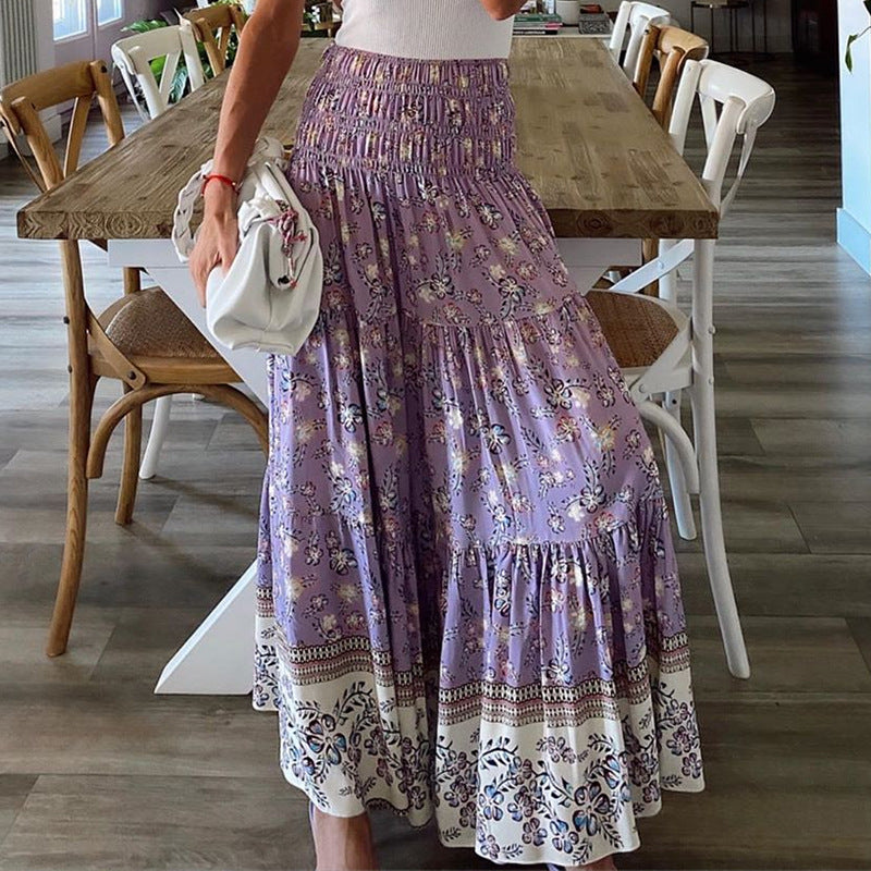 Floral High Waist Maxi Skirt Sophie Laurie