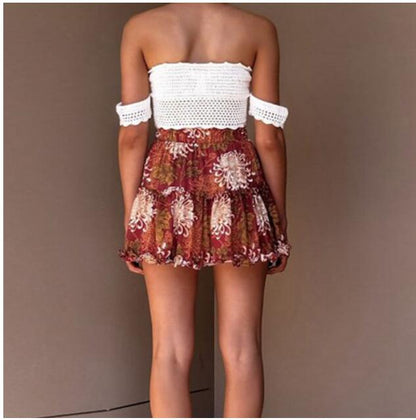 Vibrant Floral Print Skirt Sophie Laurie