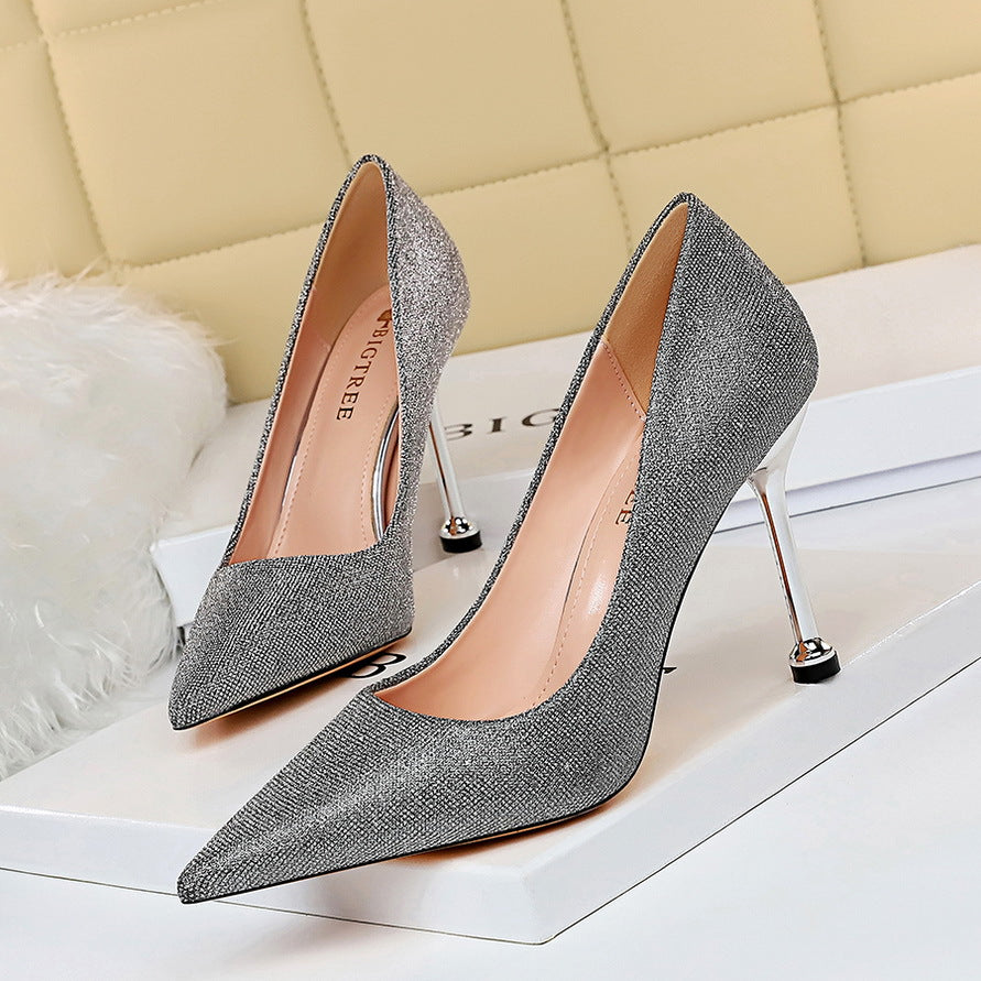 Sparkling Pointed Toe Heels by Sophie Laurie