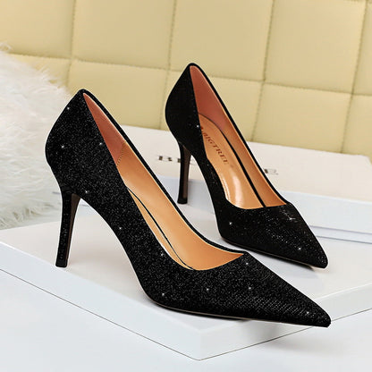 Sequined Pointed Heels by Sophie Laurie