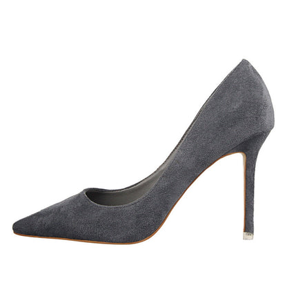 Chic Suede Pointed Heels by Sophie Laurie