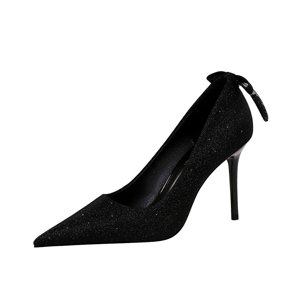 Elegant Gold Stiletto Heels by Sophie Laurie