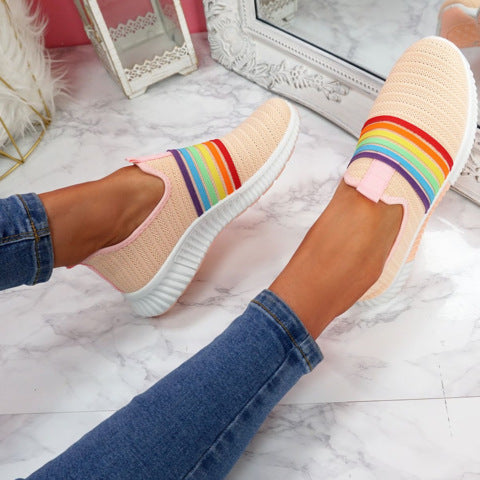 Rainbow Mesh Slip-On Sneakers Sophie Laurie
