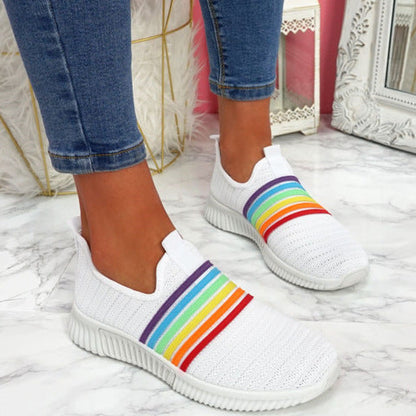 Rainbow Mesh Slip-On Sneakers Sophie Laurie