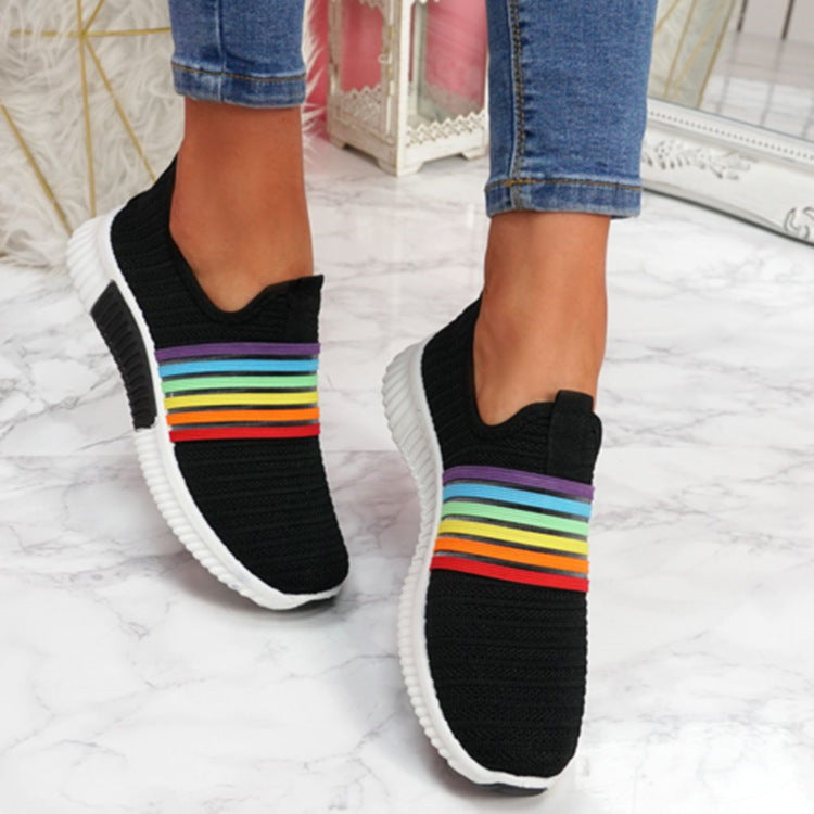 Rainbow Mesh Slip-On Sneakers Sophie Laurie