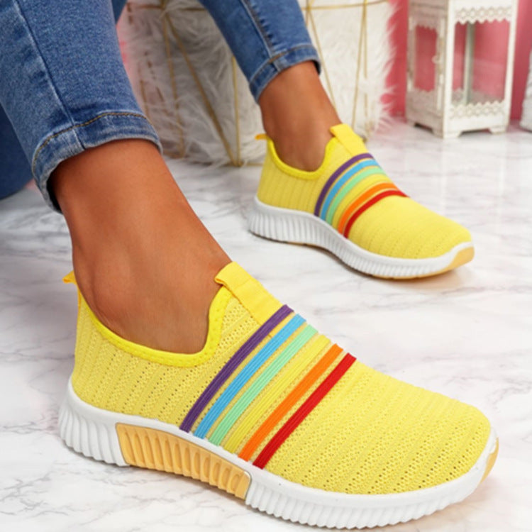 Rainbow Mesh Slip-On Sneakers Sophie Laurie