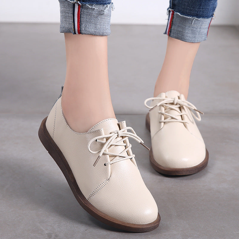 Retro Comfortable Sophie Laurie Leather Lace-Up Shoes