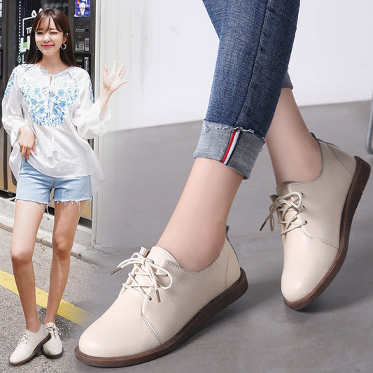Retro Comfortable Sophie Laurie Leather Lace-Up Shoes