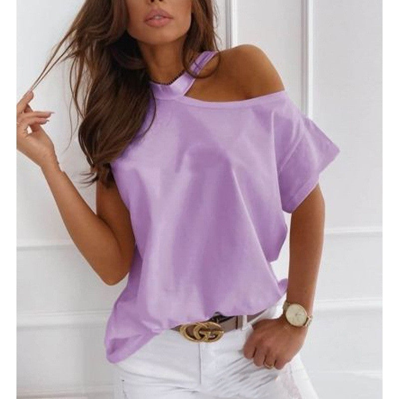 Chic Solid Short Sleeve Tee by Sophie Laurie