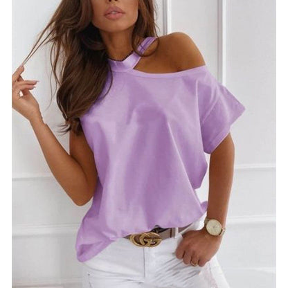Chic Solid Short Sleeve Tee by Sophie Laurie