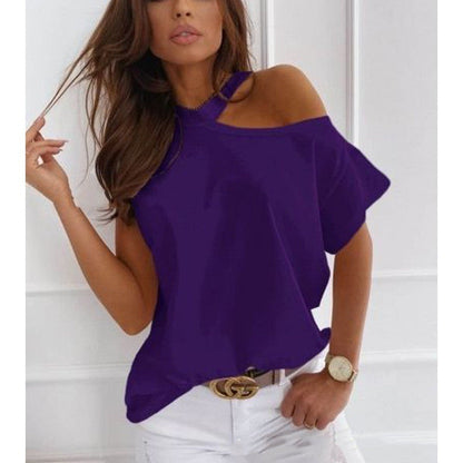 Chic Solid Short Sleeve Tee by Sophie Laurie