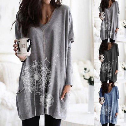 Printed Dandelion Sophie Laurie Long Sleeve Blouse