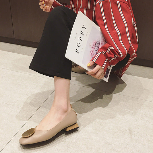 Chic Sophie Laurie Mid-Heel Mary Jane Flats