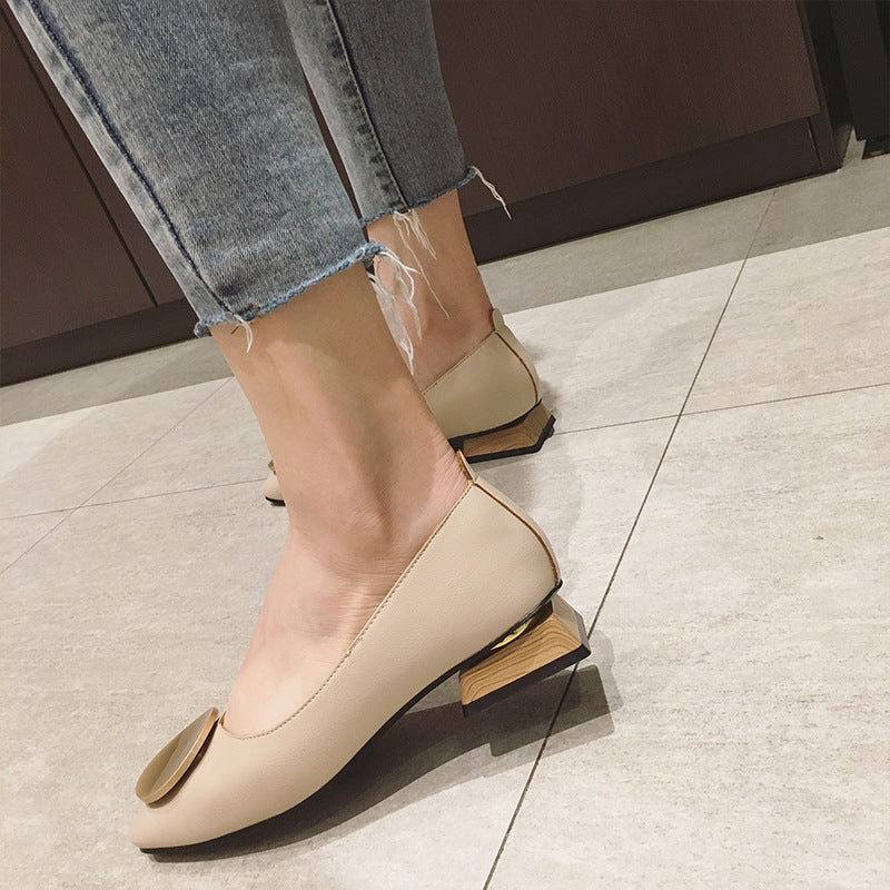 Chic Sophie Laurie Mid-Heel Mary Jane Flats