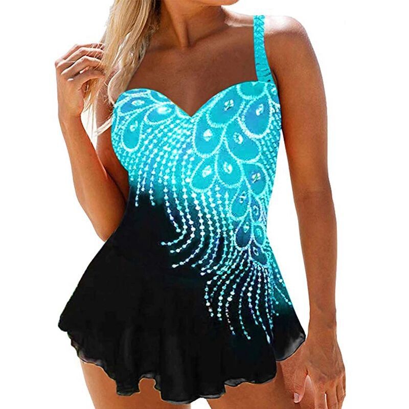 Glam Feather Print Sophie Laurie Bikini Swimsuit