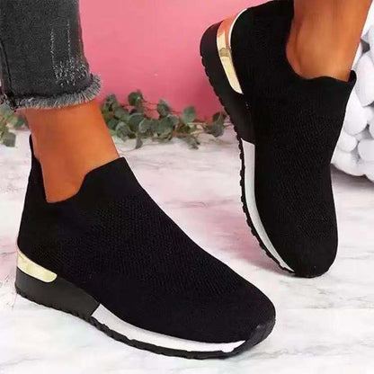 Chic Mesh Slip-On Sneakers by Sophie Laurie