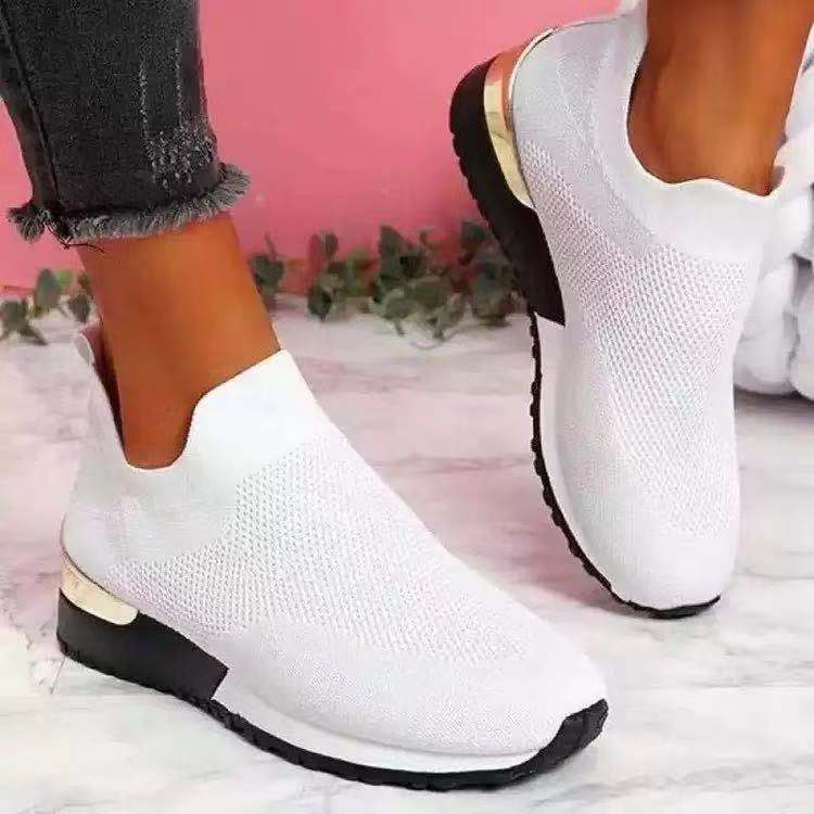 Chic Mesh Slip-On Sneakers by Sophie Laurie