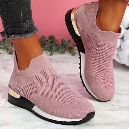 Chic Mesh Slip-On Sneakers by Sophie Laurie