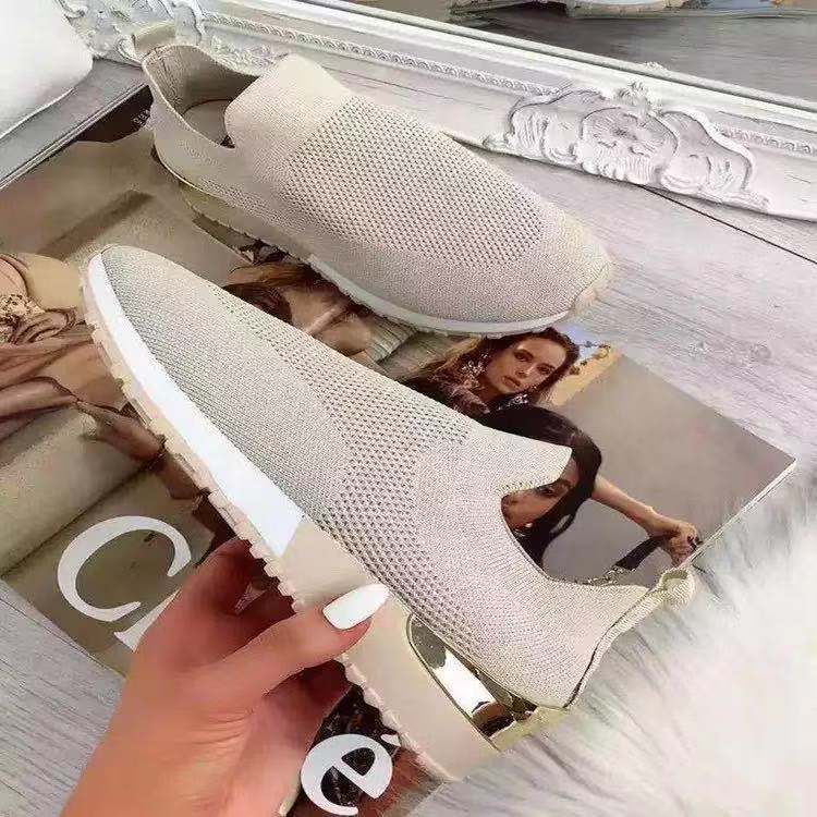 Chic Mesh Slip-On Sneakers by Sophie Laurie