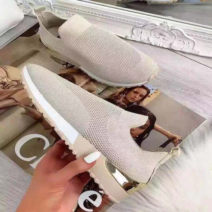 Chic Mesh Slip-On Sneakers by Sophie Laurie