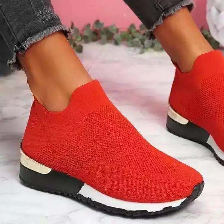 Chic Mesh Slip-On Sneakers by Sophie Laurie