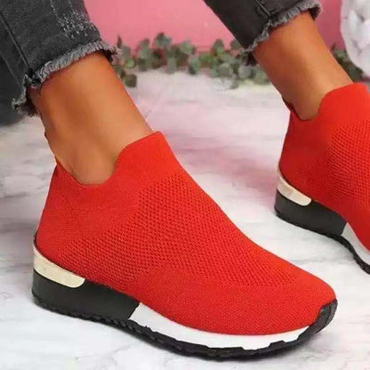 Chic Mesh Slip-On Sneakers by Sophie Laurie